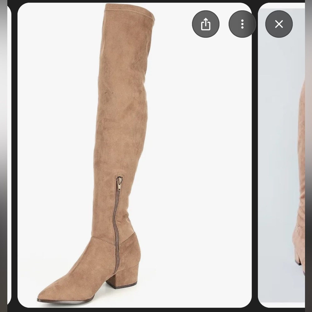 Steve Madden Women's 8 Carli Taupe Over the Knee Boots